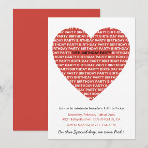 Cartes d'invitation pour les 10 ans Typographie Ro