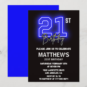 Cartes d'invitation pour les 21 ans Hommes Sport N