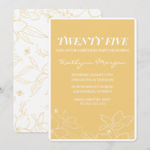 Cartes d'invitation pour les 25 ans Brunch Moderne