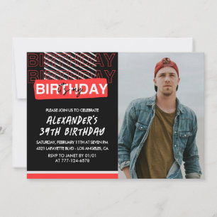 Cartes d'invitation pour les 39 ans de Black Red P