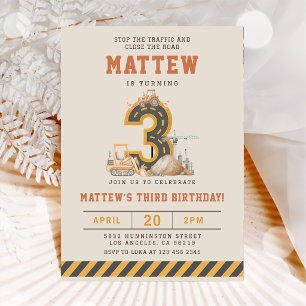 Cartes d'invitation pour les 3 ans de fête de véhi