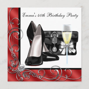 Cartes d'invitation pour les 40 ans d'une femme en
