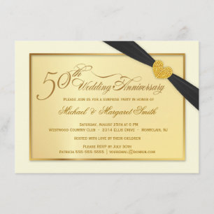 Cartes d'invitation pour les 50 ans de mariage