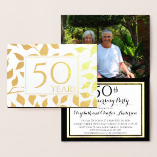 Cartes d'invitation pour les 50 ans de mariage en 