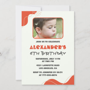 Cartes d'invitation pour les 6 ans garçon Moderne