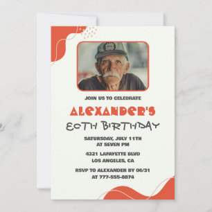 Cartes d'invitation pour les 80 ans Homme Moderne