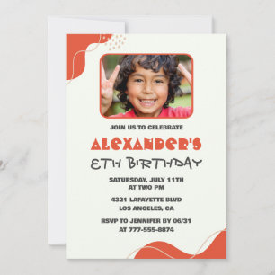 Cartes d'invitation pour les 8 ans garçon Moderne 