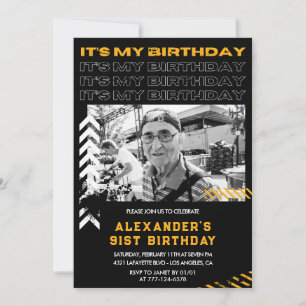 Cartes d'invitation pour les 91 ans Hommes Photo