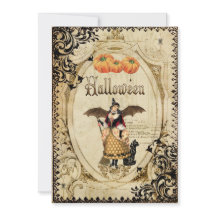 Cartes d'invitation pour les sorcières Vintages