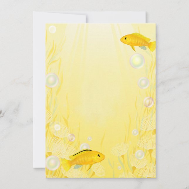 Cartes d'invitation pour poissons d'aquarium Cichl (Devant)