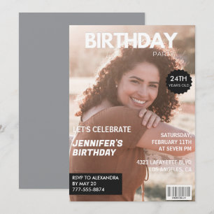 Cartes d'invitation pour ses 24 ans Magazine Cover