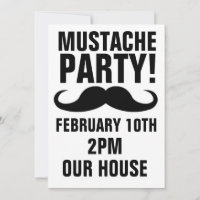 CARTES D'INVITATION POUR SOIRÉE À MOUStache