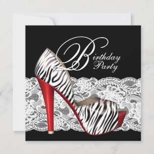 Cartes d'invitation pour soirée au thème de chauss