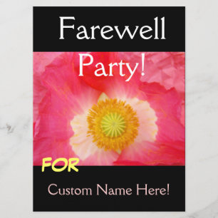 Cartes d'invitation pour soirée d'ADIEU Fleur de p