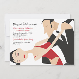 Cartes d'invitation pour soirée dansante