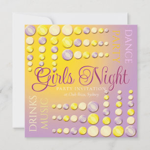 Cartes d'invitation pour soirée dansante entre fil