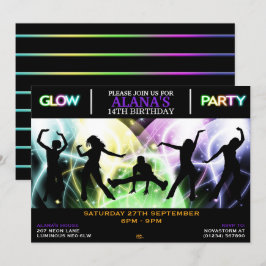 Cartes d'invitation pour soirée de danseurs en sil