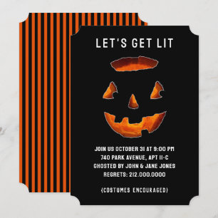 Cartes d'invitation pour soirée d'Halloween pour a