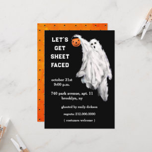 Cartes d'invitation pour soirée d'Halloween pour a