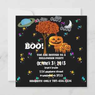 Cartes d'invitation pour soirée Halloween avec cit
