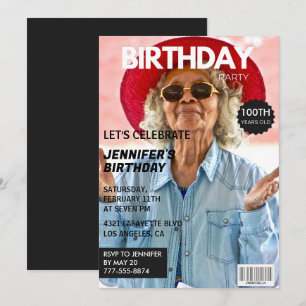 Cartes d'invitation pour son 100e anniversaire pou
