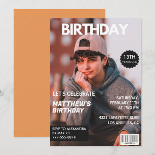 Cartes d'invitation pour son 13e anniversaire Maga