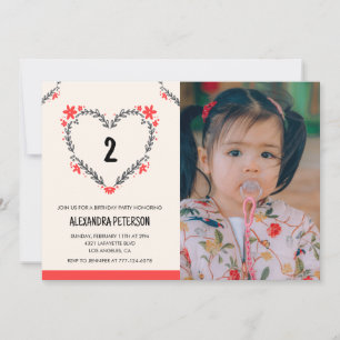 Cartes d'invitation pour son 2ème anniversaire Fle