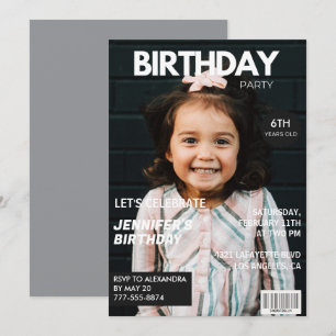 Cartes d'invitation pour son 6ème anniversaire Cou