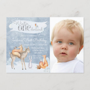 Cartes d'invitation pour un 1er anniversaire avec 