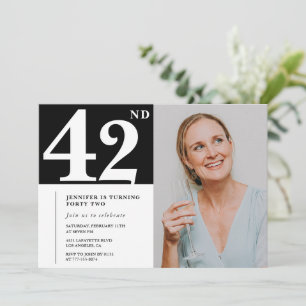 Cartes d'invitation pour un 42e anniversaire en ph