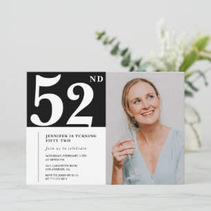 Cartes d'invitation pour un 52e anniversaire en ph