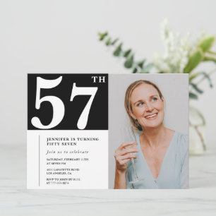 Cartes d'invitation pour un 57e anniversaire en ph
