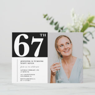 Cartes d'invitation pour un 67e anniversaire en ph