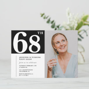 Cartes d'invitation pour un 68e anniversaire en ph
