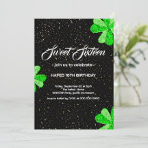 Cartes d'invitation pour un anniversaire Sweet 16