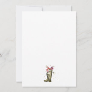 Cartes d'invitation pour un mariage aux bottes de