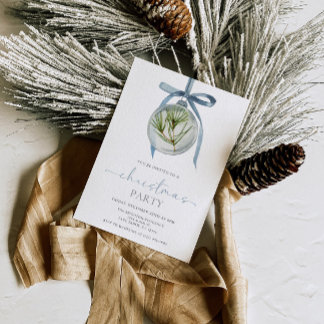 Cartes d'invitation pour un Noël Bleu