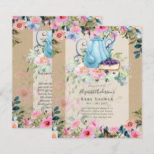 Cartes d'invitation pour une Baby Shower Thé à l'a