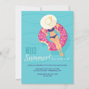 Cartes d'invitation pour une fête au bord de la pi