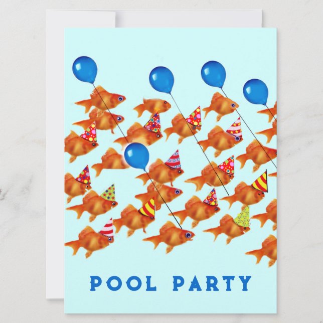Cartes d'invitation pour une fête au bord de la pi (Devant)