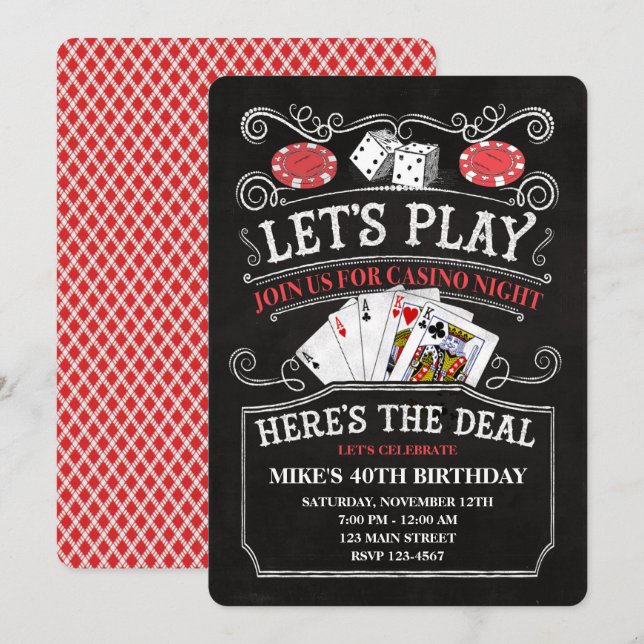 Cartes d'invitation pour une fête d'anniversaire d (Devant / Derrière)