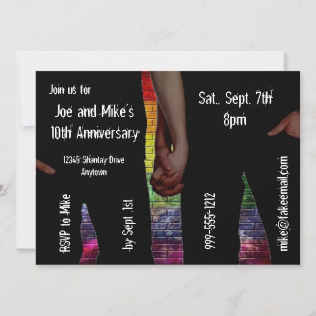 Cartes d'invitation pour une fête d'anniversaire g (Devant)