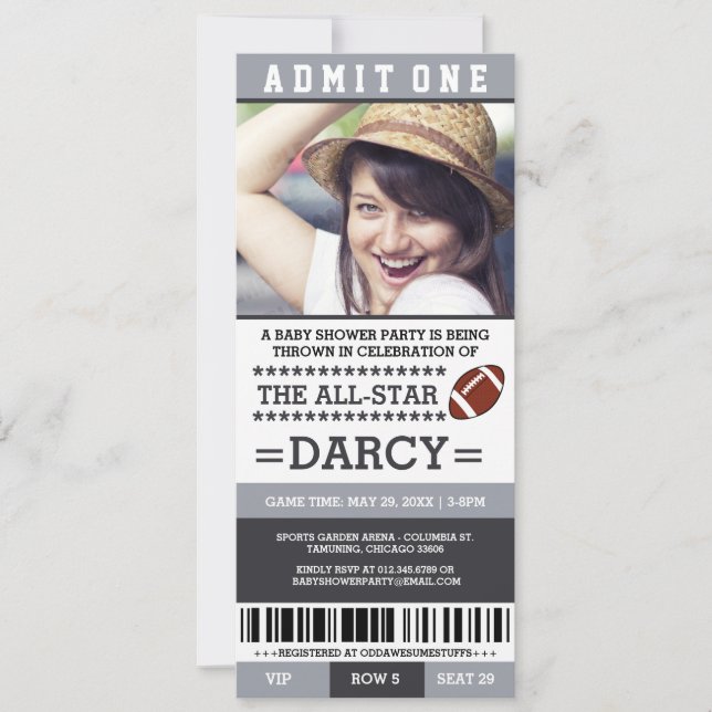 Cartes d'invitation pour une fête de bébé sur le t (Devant)