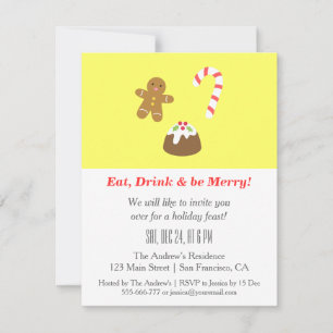 Cartes d'invitation pour une fête de Noël Yummy Go