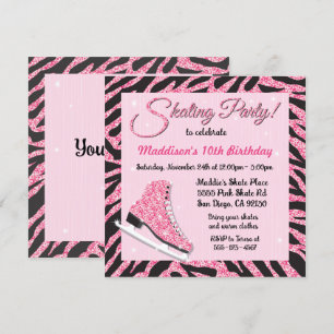 Cartes d'invitation pour une fête de patin à roule