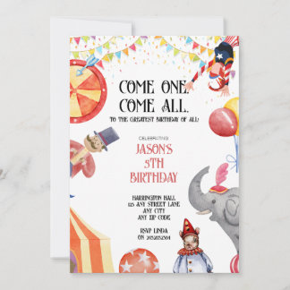 Cartes d'invitation pour une fête d'enfants sur le