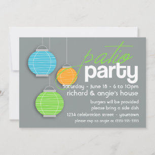 Cartes d'invitation pour une fête d'été sur la ter