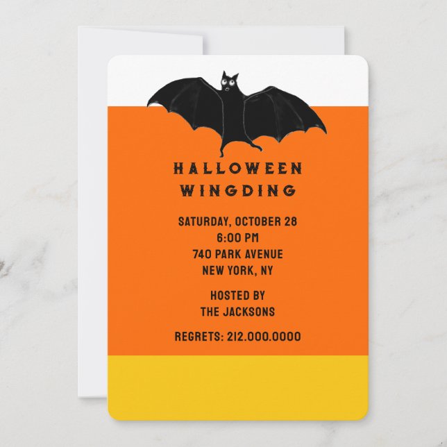 Cartes d'invitation pour une fête d'Halloween (Devant)