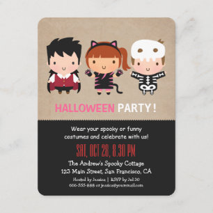 Cartes d'invitation pour une fête d'Halloween avec