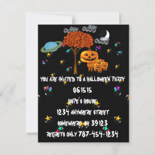 Cartes d'invitation pour une fête d'Halloween avec